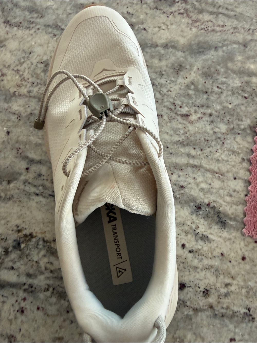 Hoka Women's Athletic Sneakers in Light Cream with Lace-Lock - Picture 5 of 5